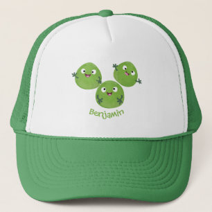 Funny Brussels sprouts vegetables cartoon Trucker Hat