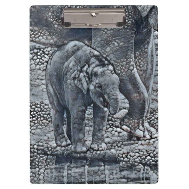 funny bubble elephant baby clipboard (Front)