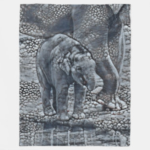 funny bubble elephant baby fleece blanket