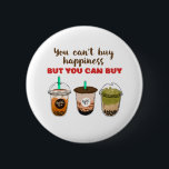 Funny Bubble Tea Boba Lover Can't Buy Happiness 6 Cm Round Badge<br><div class="desc">You Can't Buy Happiness But You Can Buy Bubble Tea. Funny and cute bubble tea design for those who love those sweet drinks with boba. Cool and colourful merchandise for bubble tea lover of many flavours. Perfect to celebrate National Bubble Tea Day. Great Christmas gift and birthday present for family...</div>