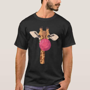 Funny Bubblegum Giraffe Chewing gum Lover Birthday T-Shirt