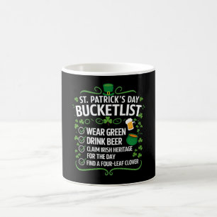 Funny Bucket List Celebrate St Patrick's Day Coffee Mug