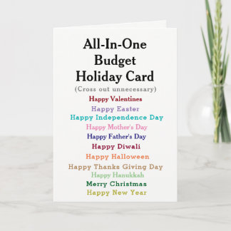 Funny Budget Holiday Card