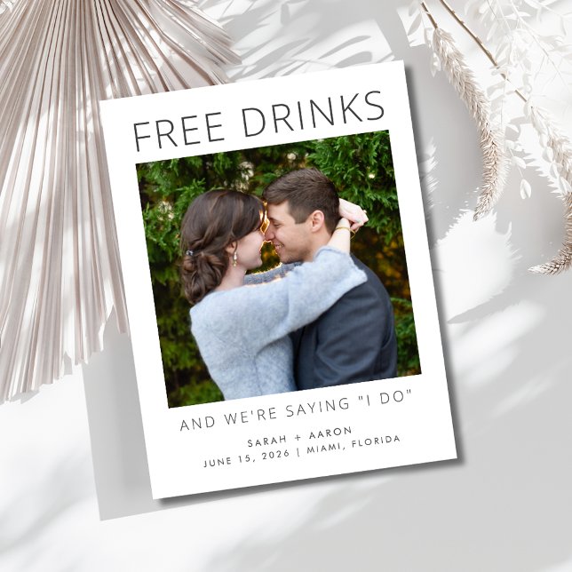 Funny Budget Photo Wedding Save the Date Announcement Postcard (Funny Budget Photo Wedding Save the Date Announcement Postcard)
