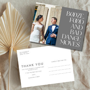 Funny Budget Wedding Thank You Postcard