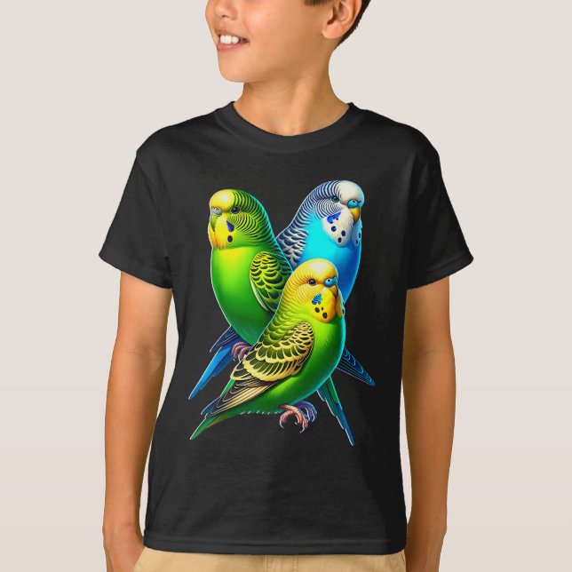 Funny Budgie Budgerigar Design  T-Shirt (Front)