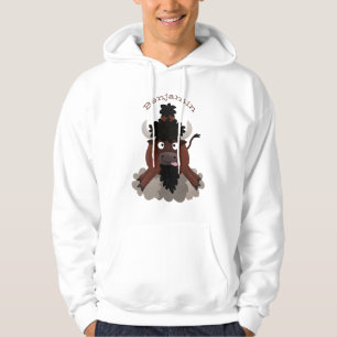 Funny buffalo bison cartoon illustration hoodie