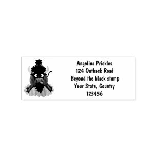 Funny buffalo bison cartoon illustration rubber stamp
