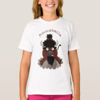 Funny buffalo bison cartoon illustration