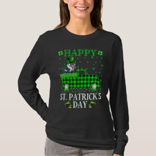 Funny Buffalo Plaid Green Truck Baboon St. Patrick T-Shirt