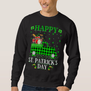 Funny Buffalo Plaid Green Truck Drum St Patrick's  Sweatshirt