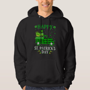 Funny Buffalo Plaid Green Truck Grasshopper St Pat Hoodie