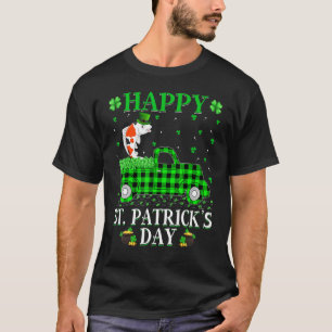 Funny Buffalo Plaid Green Truck Koi Fish St Patric T-Shirt