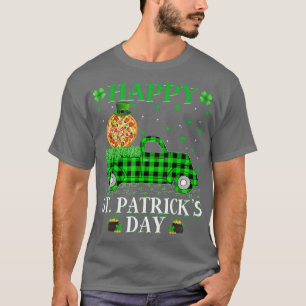 Funny Buffalo Plaid Green Truck Pizza St T-Shirt
