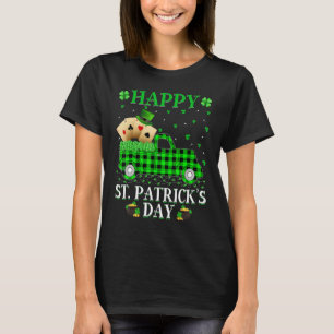 Funny Buffalo Plaid Green Truck Poker Game St. Pat T-Shirt