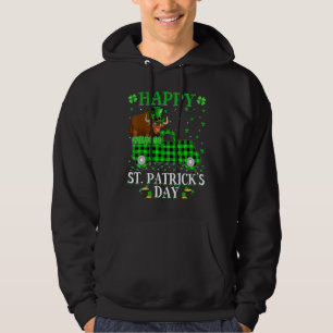 Funny Buffalo Plaid Green Truck Yak St Patrick's Hoodie
