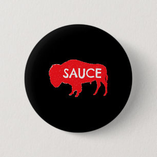 Funny Buffalo Sauce Graphic Hot Wings Spicy Food C 6 Cm Round Badge