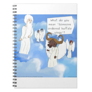 Funny Buffalo Wings In Heaven Gift Spiral Notebook