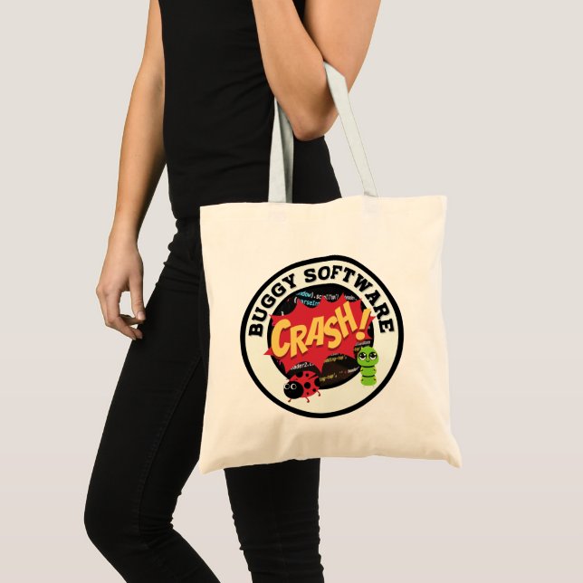 Funny Buggy Software Tote Bag (Front (Product))