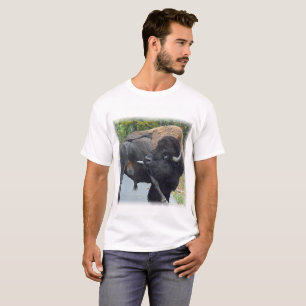 Funny Bull Bison Licking His Testicles T-Shirt