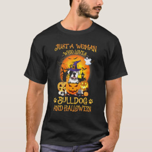 Funny Bulldog Dog Halloween Costume Witch For Men T-Shirt