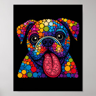 Funny Bulldog Dog Lovers Polka Dot Happy Dot Day G Poster