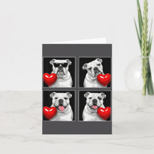 Funny Bulldog Photobooth Dog Lover Valentines Card