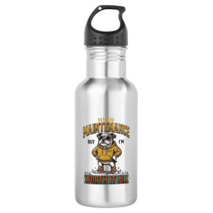 Funny Bulldog Quote Vintage Engraving T-Shirt Desi 532 Ml Water Bottle