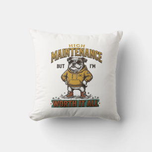 Funny Bulldog Quote Vintage Engraving T-Shirt Desi Cushion