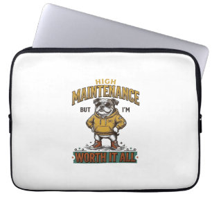 Funny Bulldog Quote Vintage Engraving T-Shirt Desi Laptop Sleeve