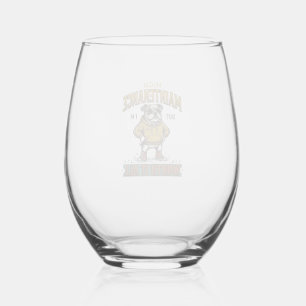 Funny Bulldog Quote Vintage Engraving T-Shirt Desi Stemless Wine Glass