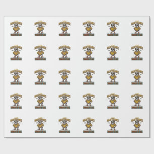 Funny Bulldog Quote Vintage Engraving T-Shirt Desi Wrapping Paper