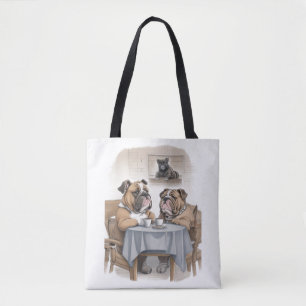 Funny Bulldog  Tote Bag