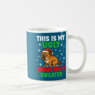 Funny Bulldog Ugly Christmas Sweater Hilarious Dog Coffee Mug