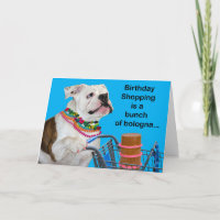 Funny Bulldog With Beads Bunch Of Bologna Birthday