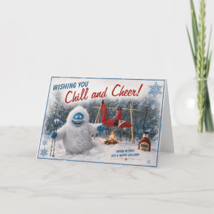 Funny Bumble Yeti and Elf Roast Christmas Thank You Card