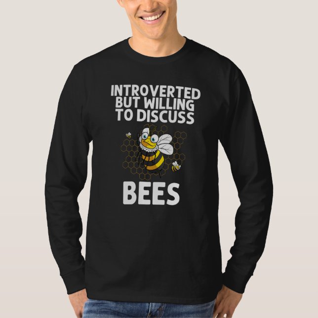 Funny Bumblebee Art For Men Women Beekeeper Honeyb T-Shirt (Front)