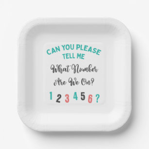 Funny Bunco Party What Number Are We On? Party Paper Plate