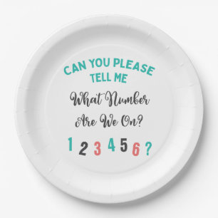 Funny Bunco Player Party What Number Paper Plate