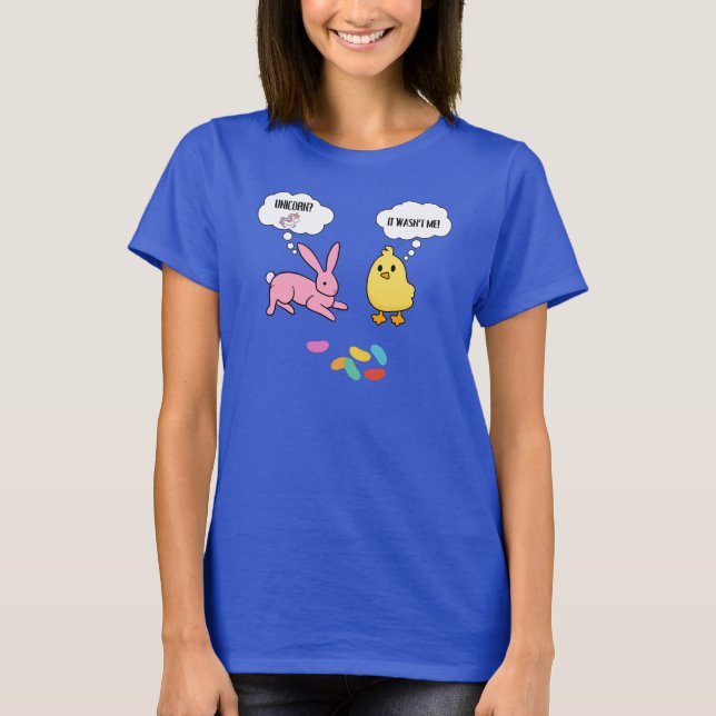 Funny Bunny and Chick Shirt For Easter (Front)