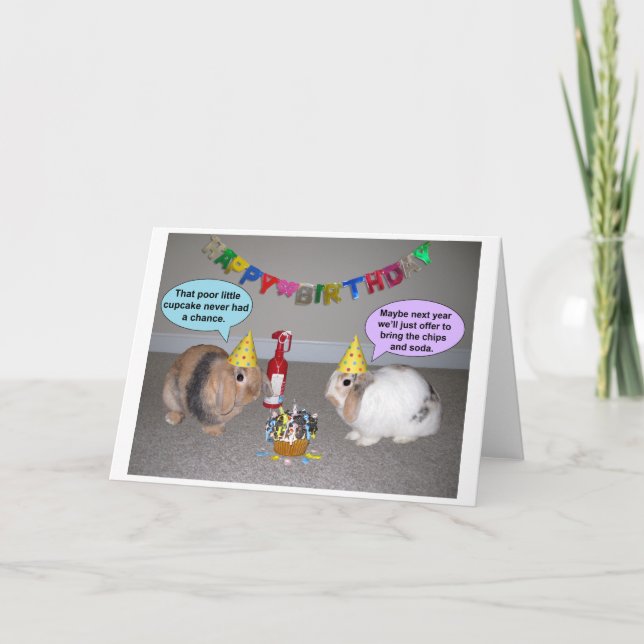 Funny Bunny Birthday Card (Front)