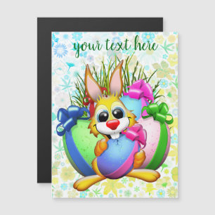 Funny Bunny biting an Easter Egg