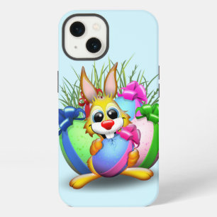 Funny Bunny biting an Easter Egg iPhone 13 Case