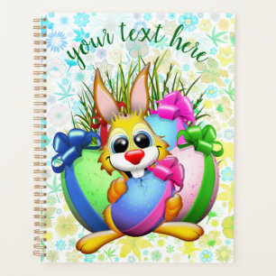 Funny Bunny biting an Easter Egg Planner