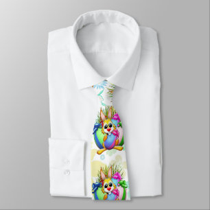 Funny Bunny biting an Easter Egg Tie