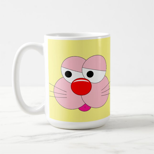 Funny Bunny Cartoon - Cool Fun Coffee Mug (Left)