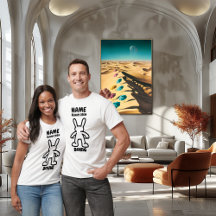 Funny Bunny Character T-Shirt – Boing Custom Crew 