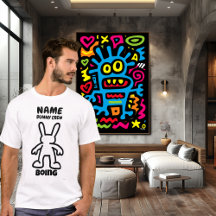 Funny Bunny Character T-Shirt – Boing Custom Crew 