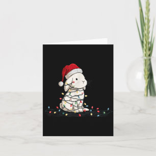 Funny Bunny Christmas Graphics Animal Lights Lover Card