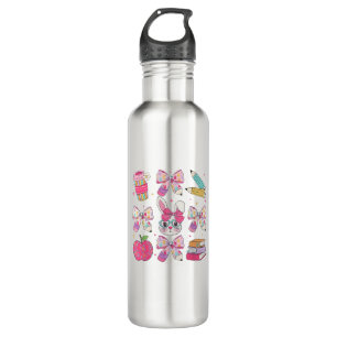 Funny Bunny Coquette Bow Rabbit Teacher Easter Ret 710 Ml Water Bottle